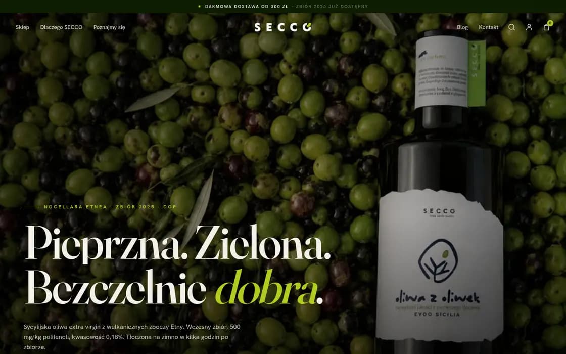 Sklep Linea Secco - realizacja Studio Kalmus
