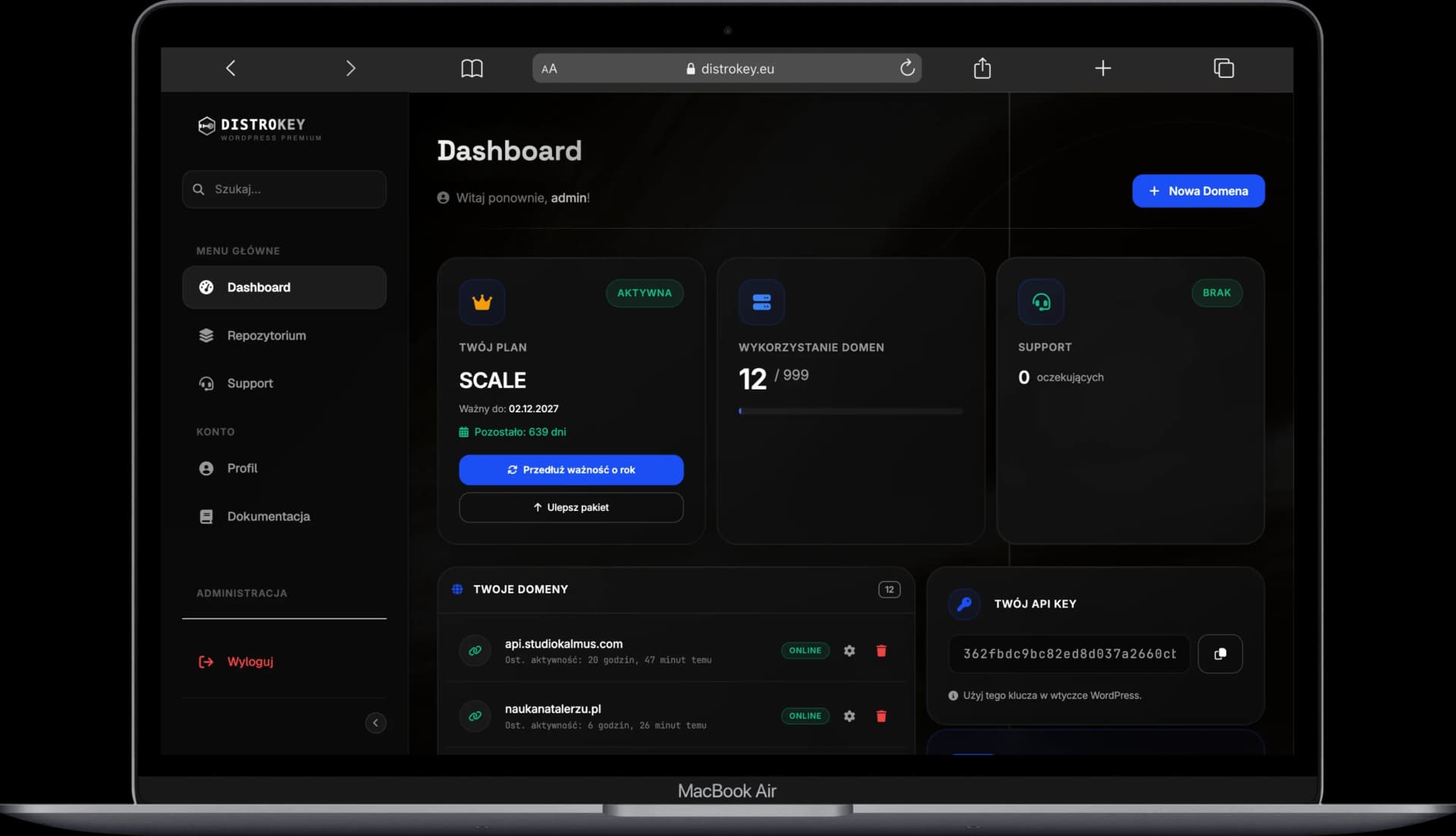Distrokey – widok 2