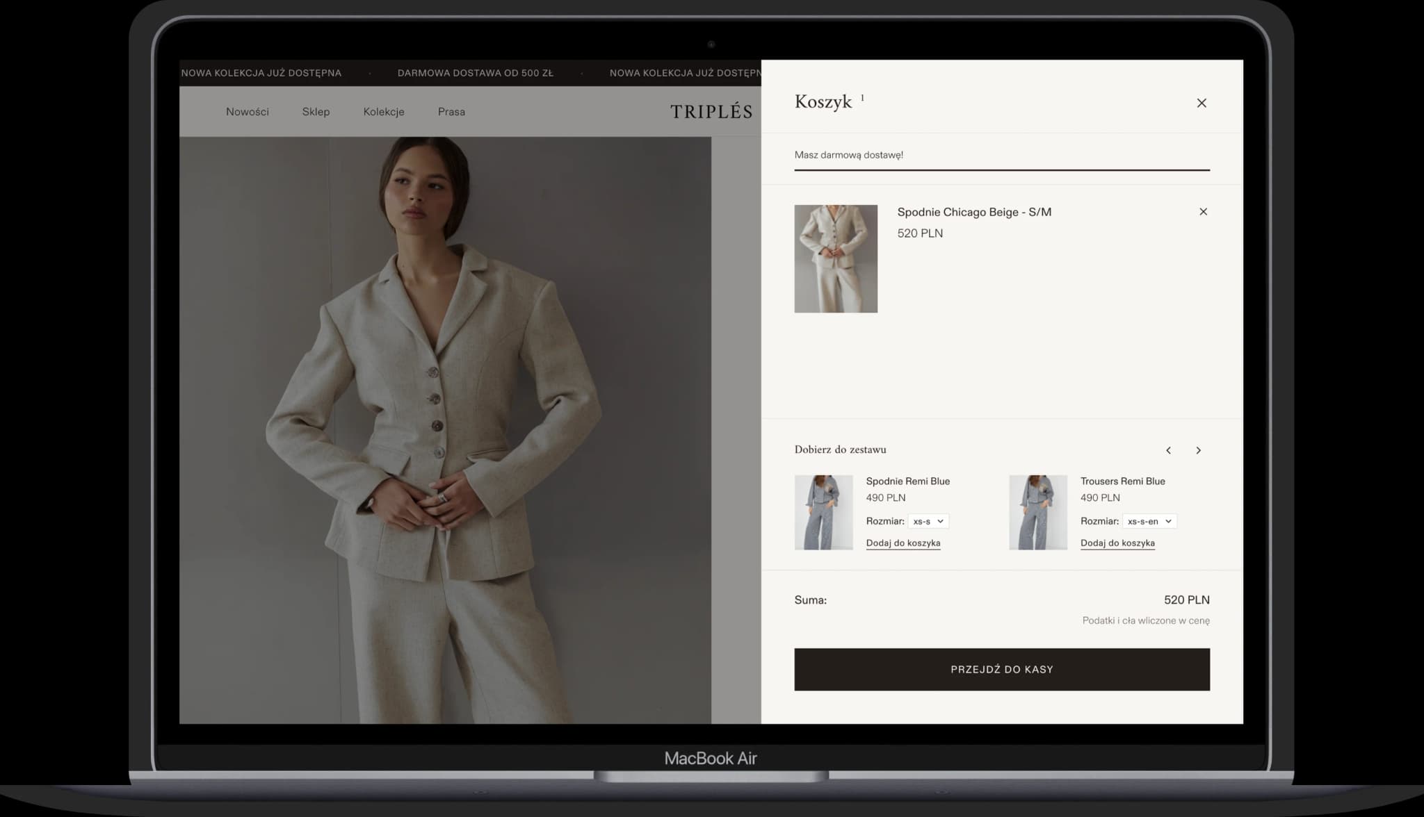 Triplesofficial.pl - Koszyk i checkout